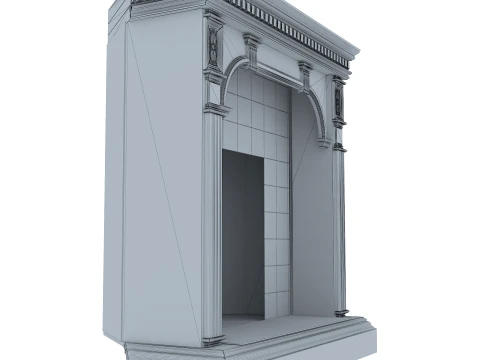 Corner Fireplace Mantel Verona 39M 3D Model