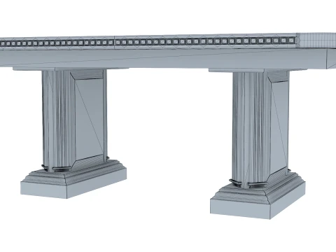 Dining Table Verona 14 1M 3D Model