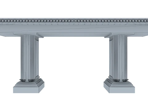 Dining Table Verona 14 1M 3D Model