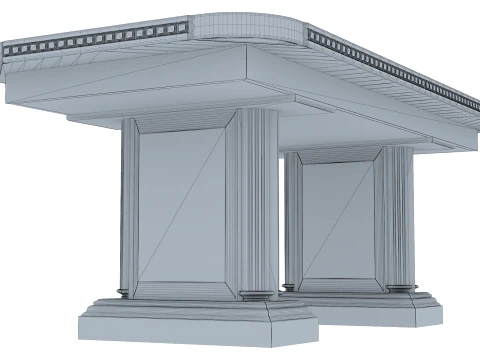 Dining Table Verona 14 1M 3D Model