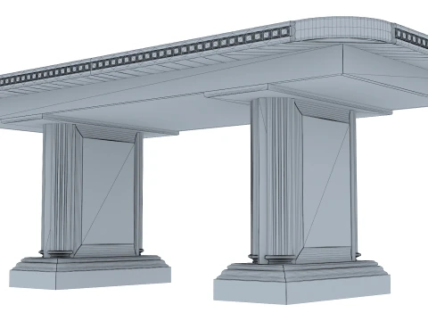 Dining Table Verona 14 1M 3D Model