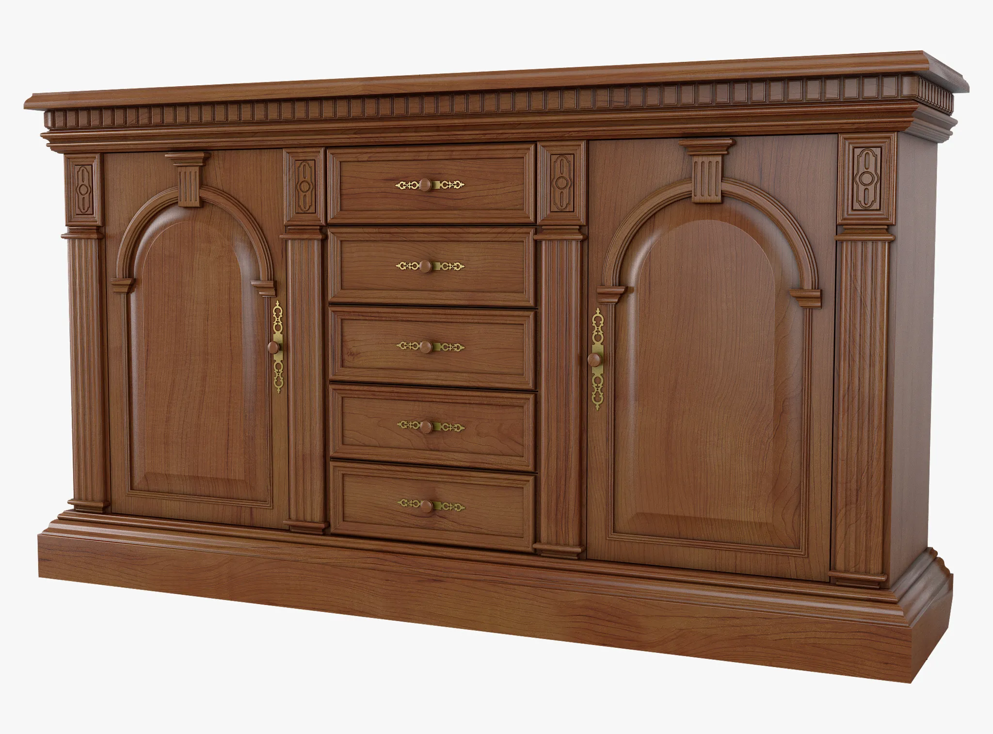 Sideboard Verona 11 1M 3D Model .c4d .max .obj .3ds .fbx .stl .blend