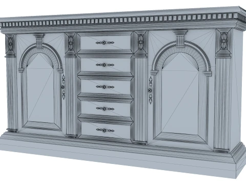Sideboard Verona 11 1M 3D Model