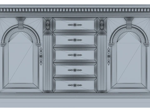 Sideboard Verona 11 1M 3D Model