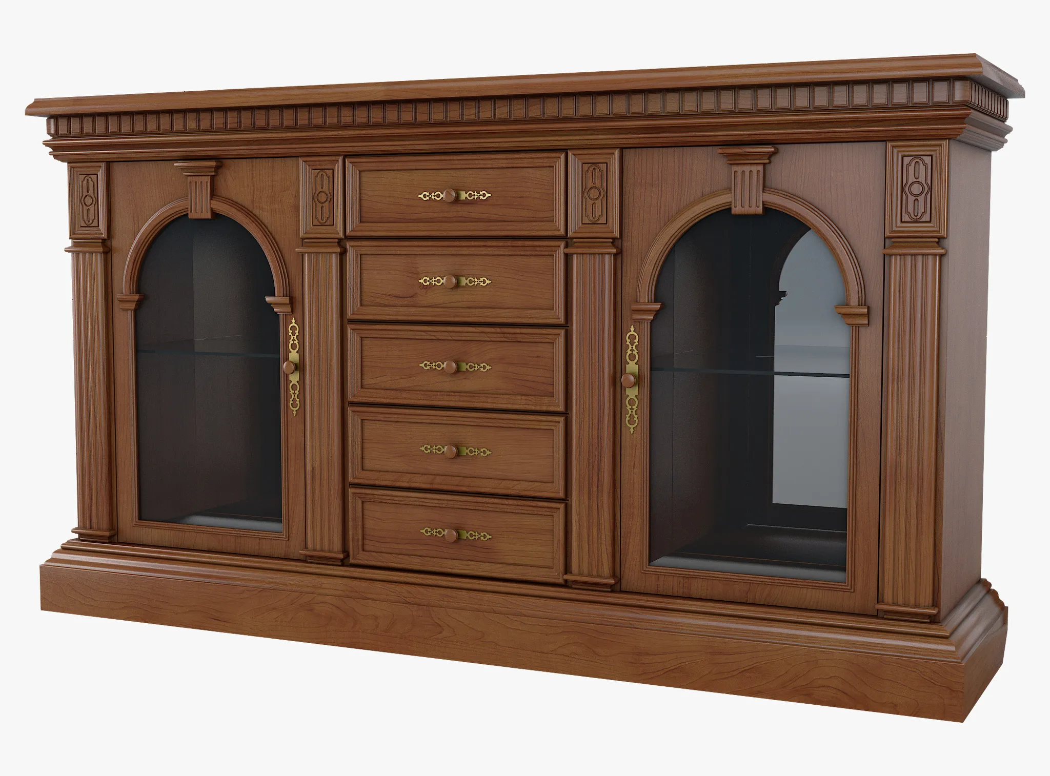 Sideboard Verona 11M 3D Model .c4d .max .obj .3ds .fbx .stl .blend 