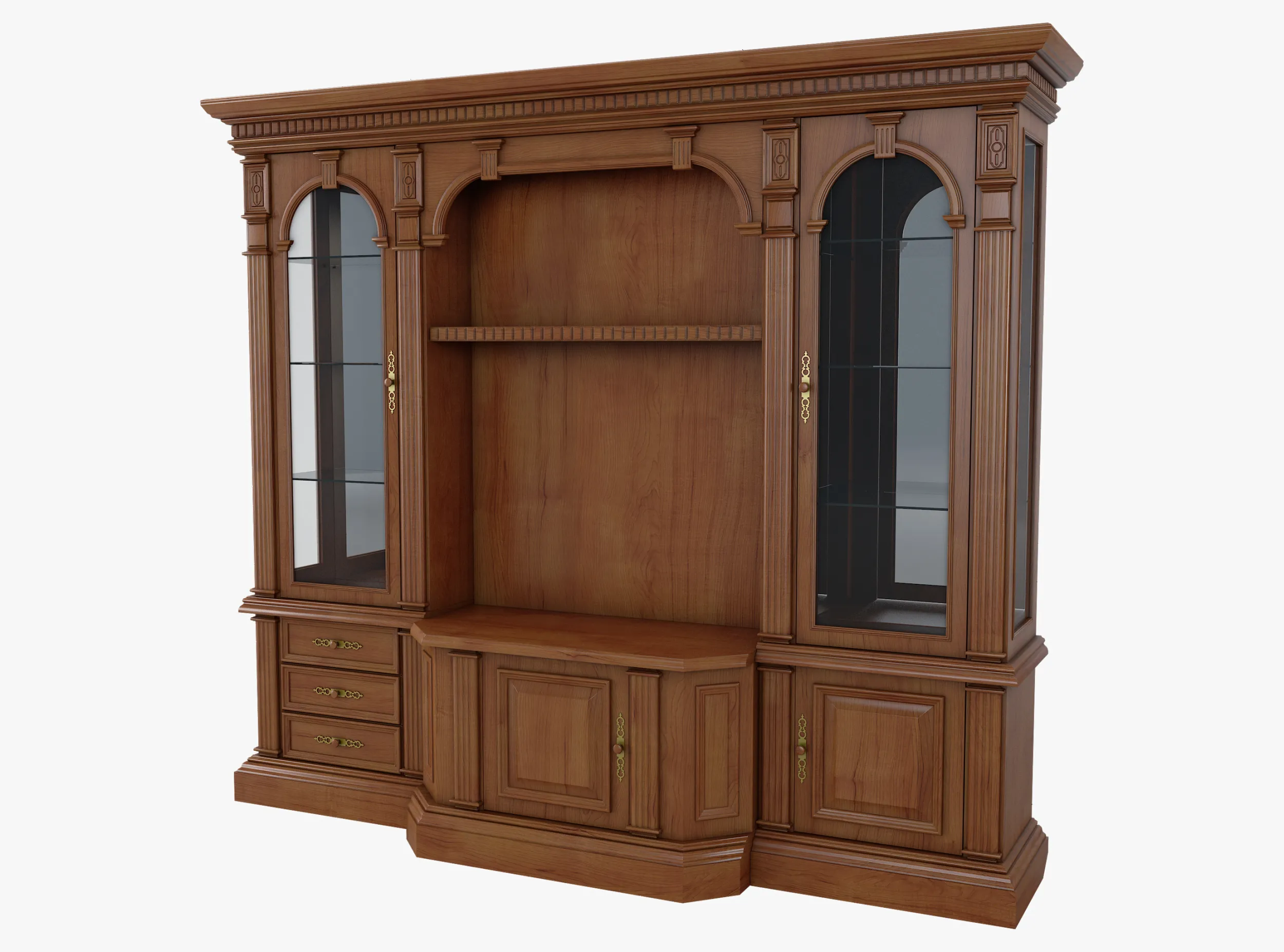 Wall Unit Verona 34 1M 3D Model .c4d .max .obj .3ds .fbx .stl .blend 