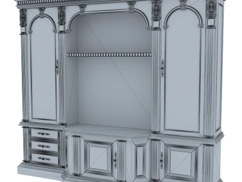 Wall Unit Verona 34 1M 3D Model