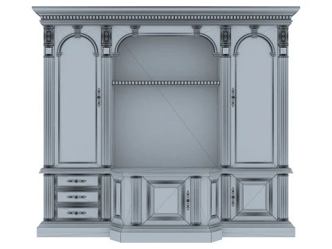 Wall Unit Verona 34 1M 3D Model