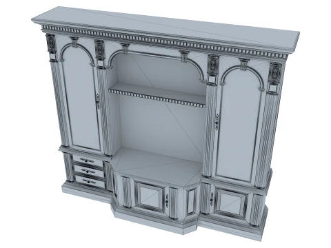Wall Unit Verona 34 1M 3D Model