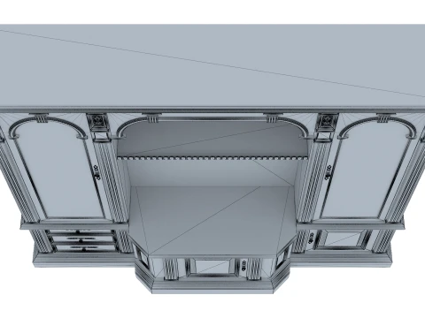Wall Unit Verona 34 1M 3D Model