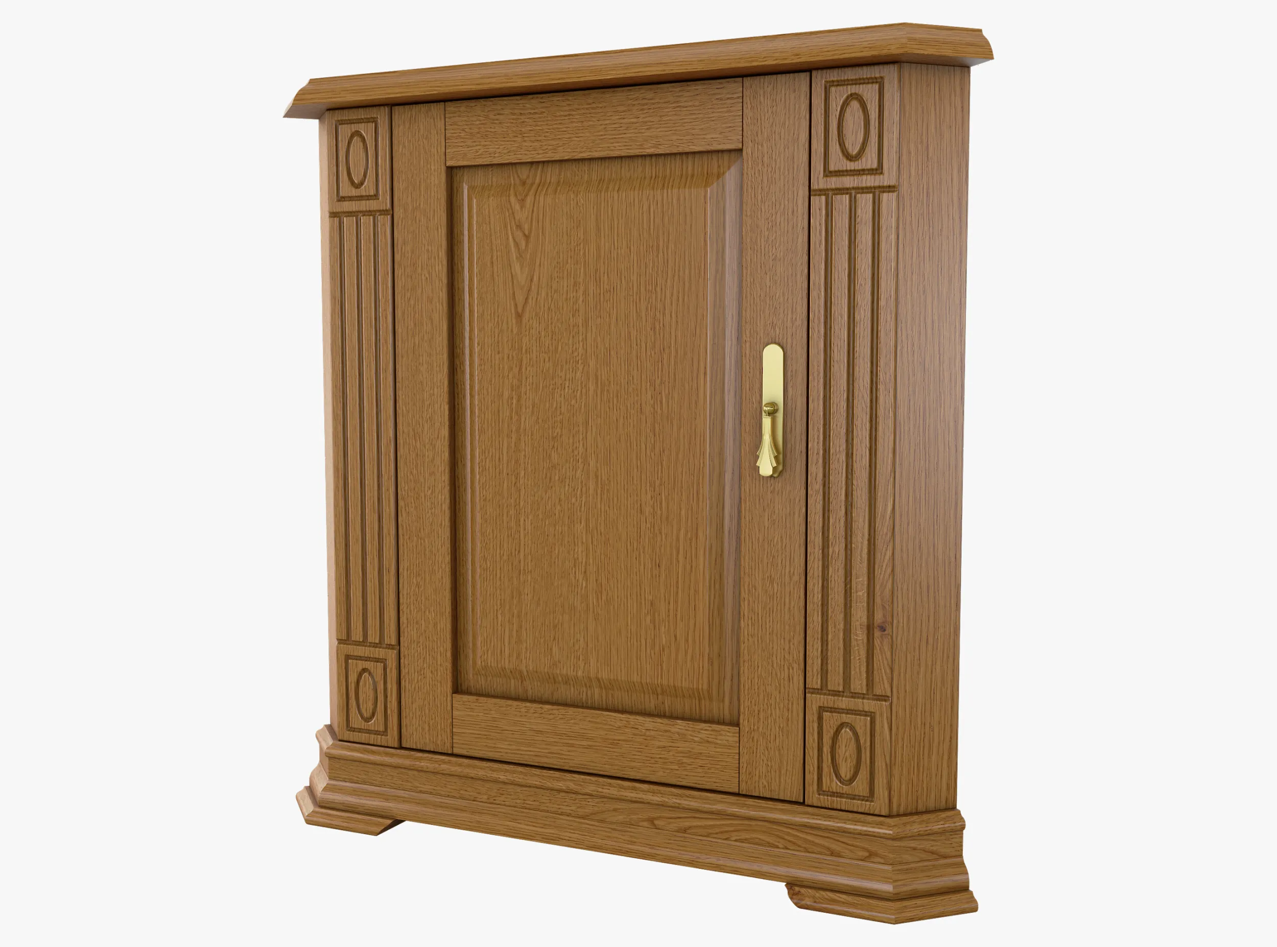 Corner Cabinet Victoria 08 3D Model .c4d .max .obj .3ds .fbx .stl .blend