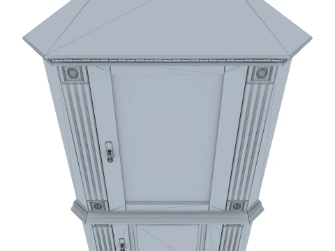Corner Display Cabinet Victoria 15 3D Model