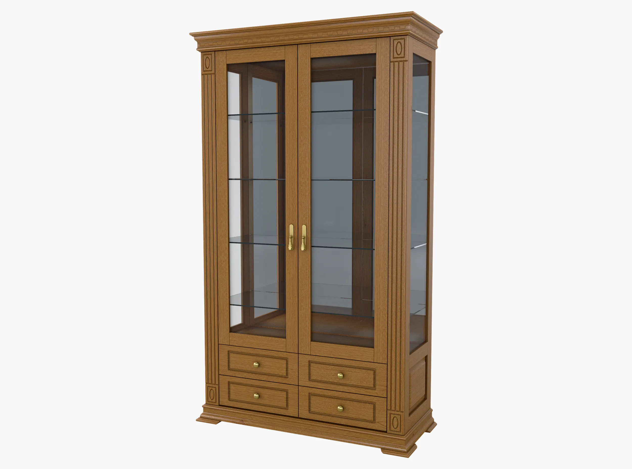 Display Cabinet Victoria 18 3D Model .c4d .max .obj .3ds .fbx .stl .blend
