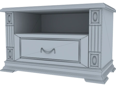 Low Media Cabinet Victoria 05 3D Model