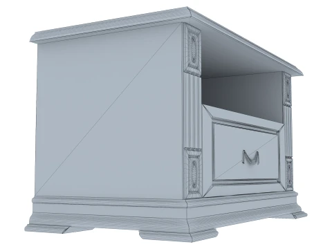 Low Media Cabinet Victoria 05 3D Model