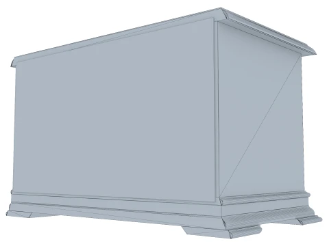 Low Media Cabinet Victoria 05 3D Model