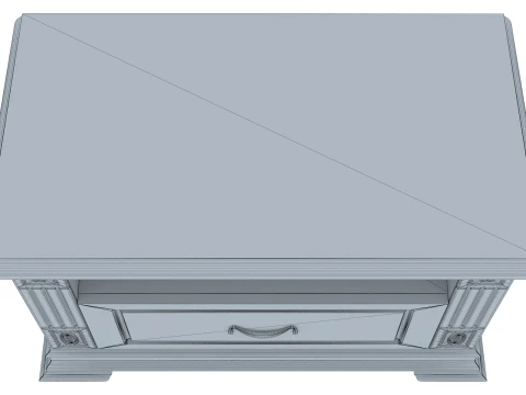 Low Media Cabinet Victoria 05 3D Model