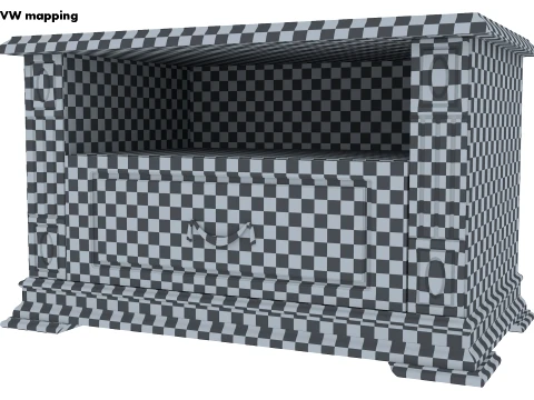 Low Media Cabinet Victoria 05 3D Model