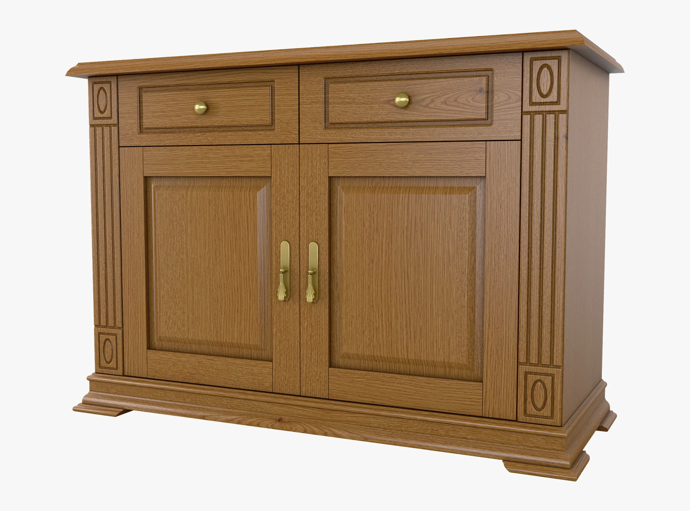 Sideboard Cabinet Victoria 02 3D Model .c4d .max .obj .3ds .fbx .stl .blend 