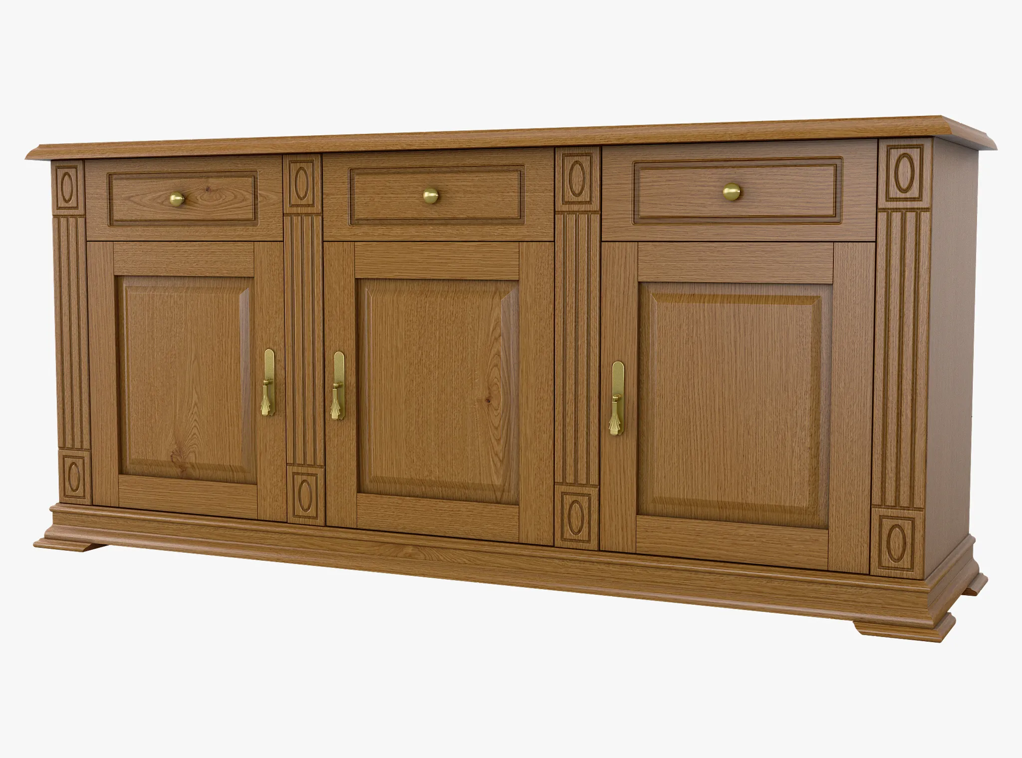 Sideboard Cabinet Victoria 03 3D Model .c4d .max .obj .3ds .fbx .stl .blend 
