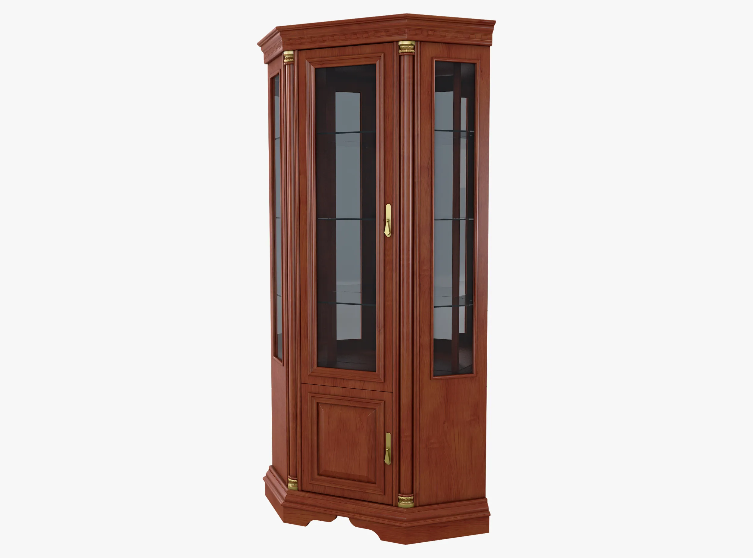 Corner China Cabinet Omega 03 1 3D Model .c4d .max .obj .3ds .fbx .stl .blend 