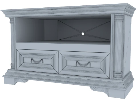 Corner Media Cabinet Omega 12 3D Model