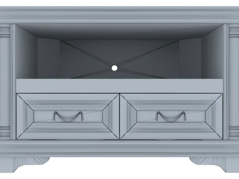 Corner Media Cabinet Omega 12 3D Model