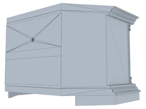 Corner Media Cabinet Omega 12 3D Model