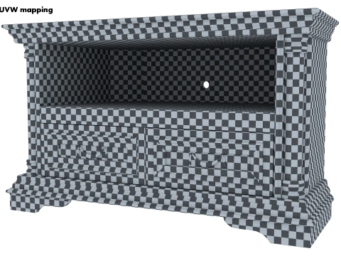 Corner Media Cabinet Omega 12 3D Model