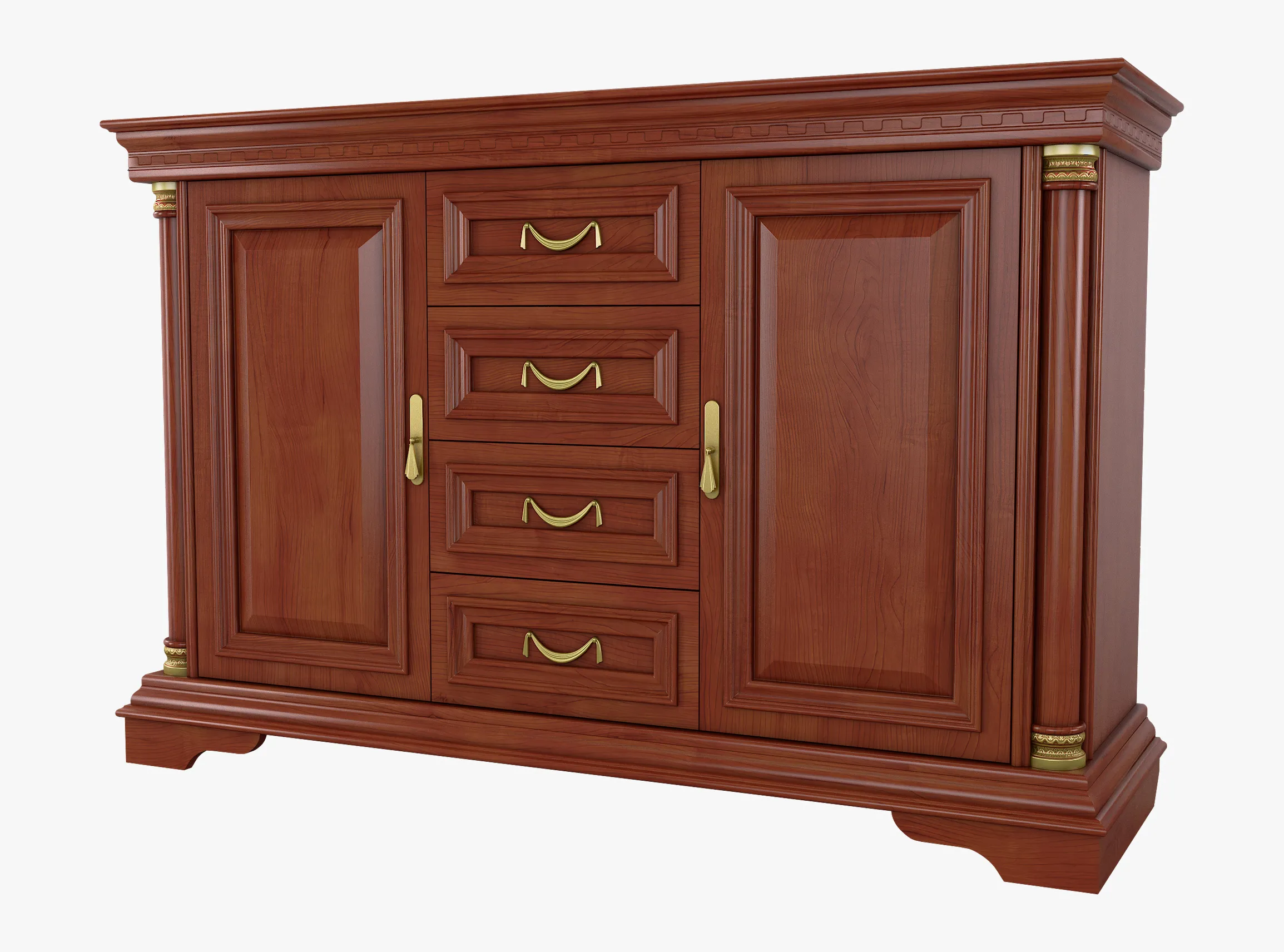 Sideboard Cabinet Omega 07 3D Model .c4d .max .obj .3ds .fbx .stl .blend