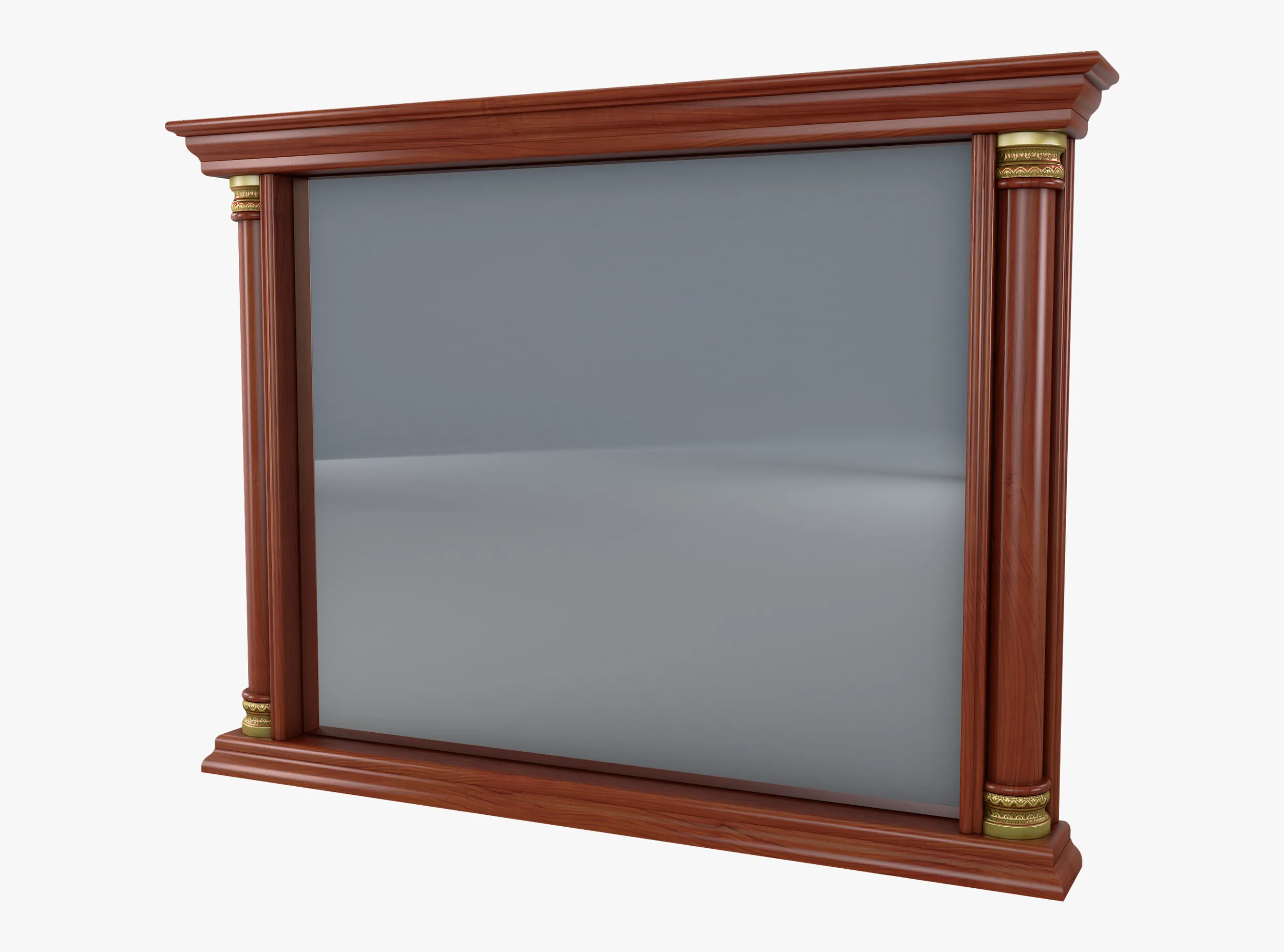 Wall Mirror Omega 18 3D Model .c4d .max .obj .3ds .fbx .stl .blend 