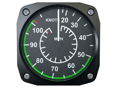 Medidor indicador de velocidade aerodin&acirc;mica de aeronaves M1 Modelo 3D