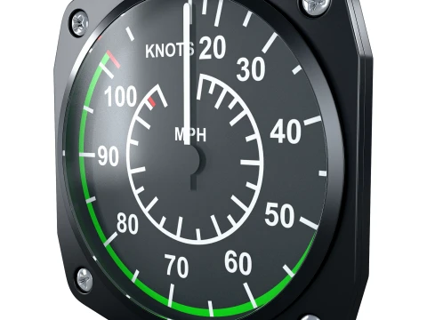Aircraft Airspeed Indicator Gauge M1 3D Model