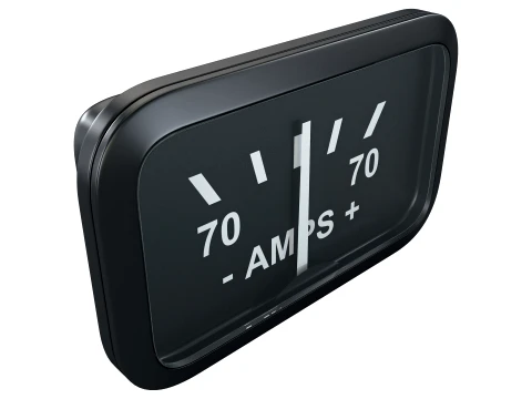 Aircraft Ammeter Gauge M1 3D Model