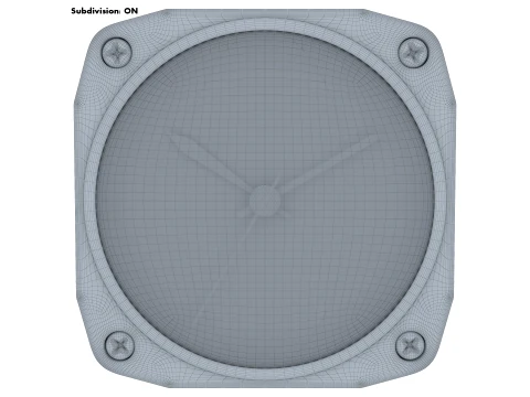 Aircraft Cockpit Clock M1 3D Model