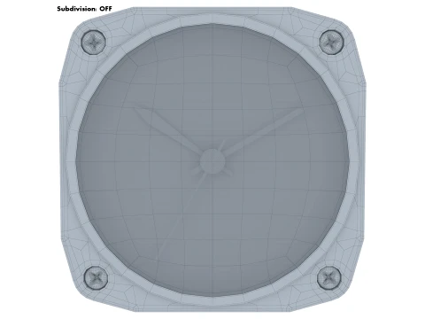 Aircraft Cockpit Clock M1 3D Model