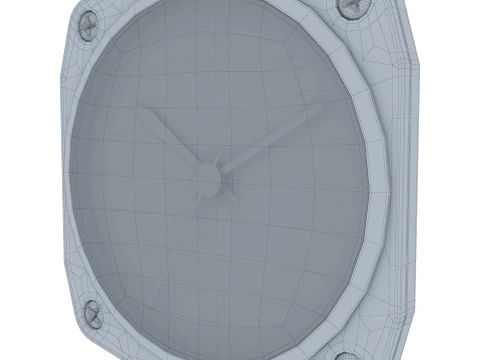 Aircraft Cockpit Clock M1 3D Model