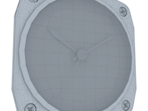 Aircraft Cockpit Clock M1 3D Model