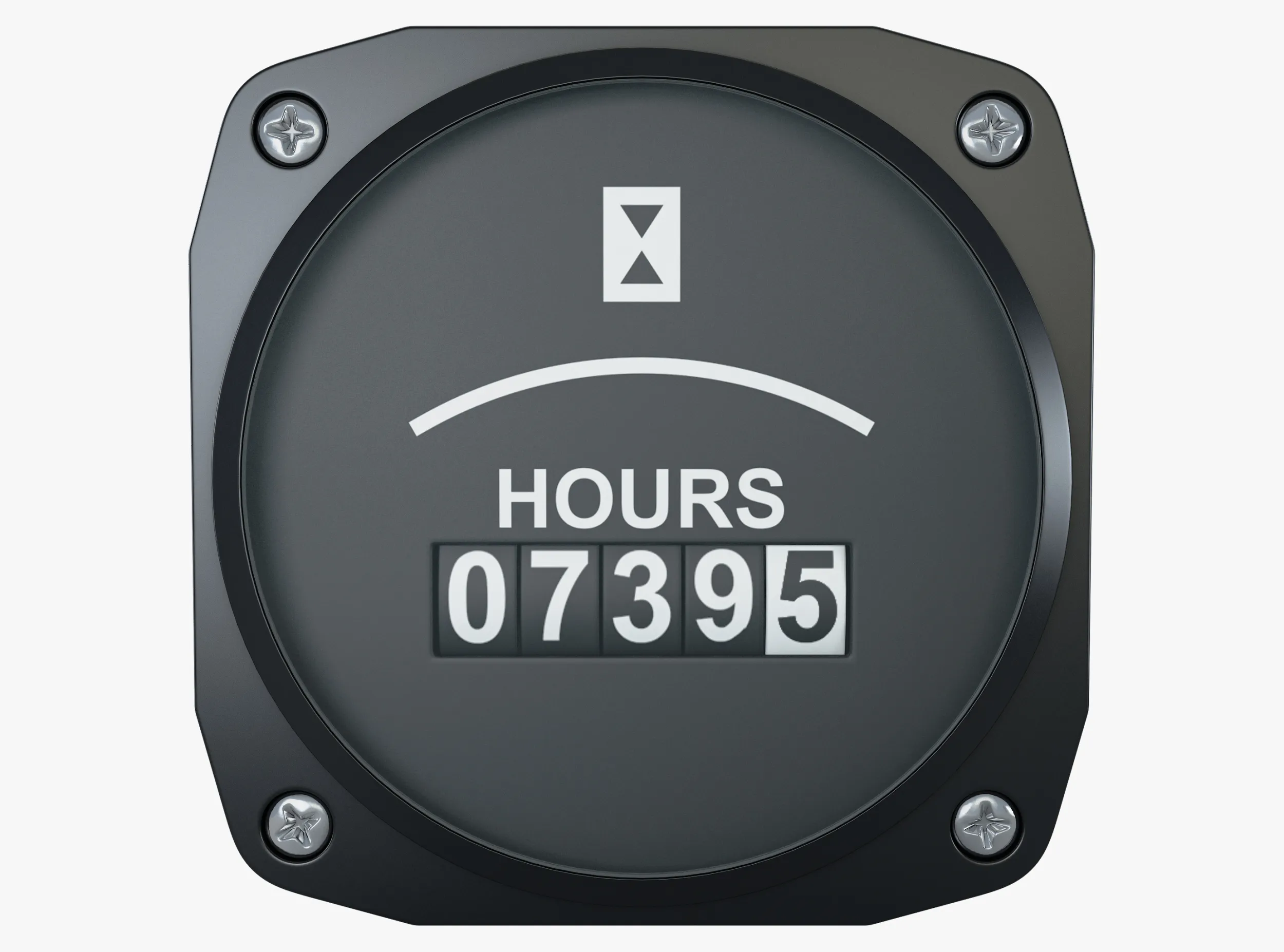 Aircraft Hobbs Hour Meter M1 3D Model .c4d .max .obj .3ds .fbx .stl .blend 