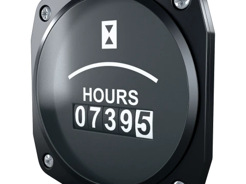 Aircraft Hobbs Hour Meter M1 3D Model