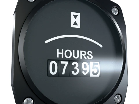 Aircraft Hobbs Hour Meter M1 3D Model