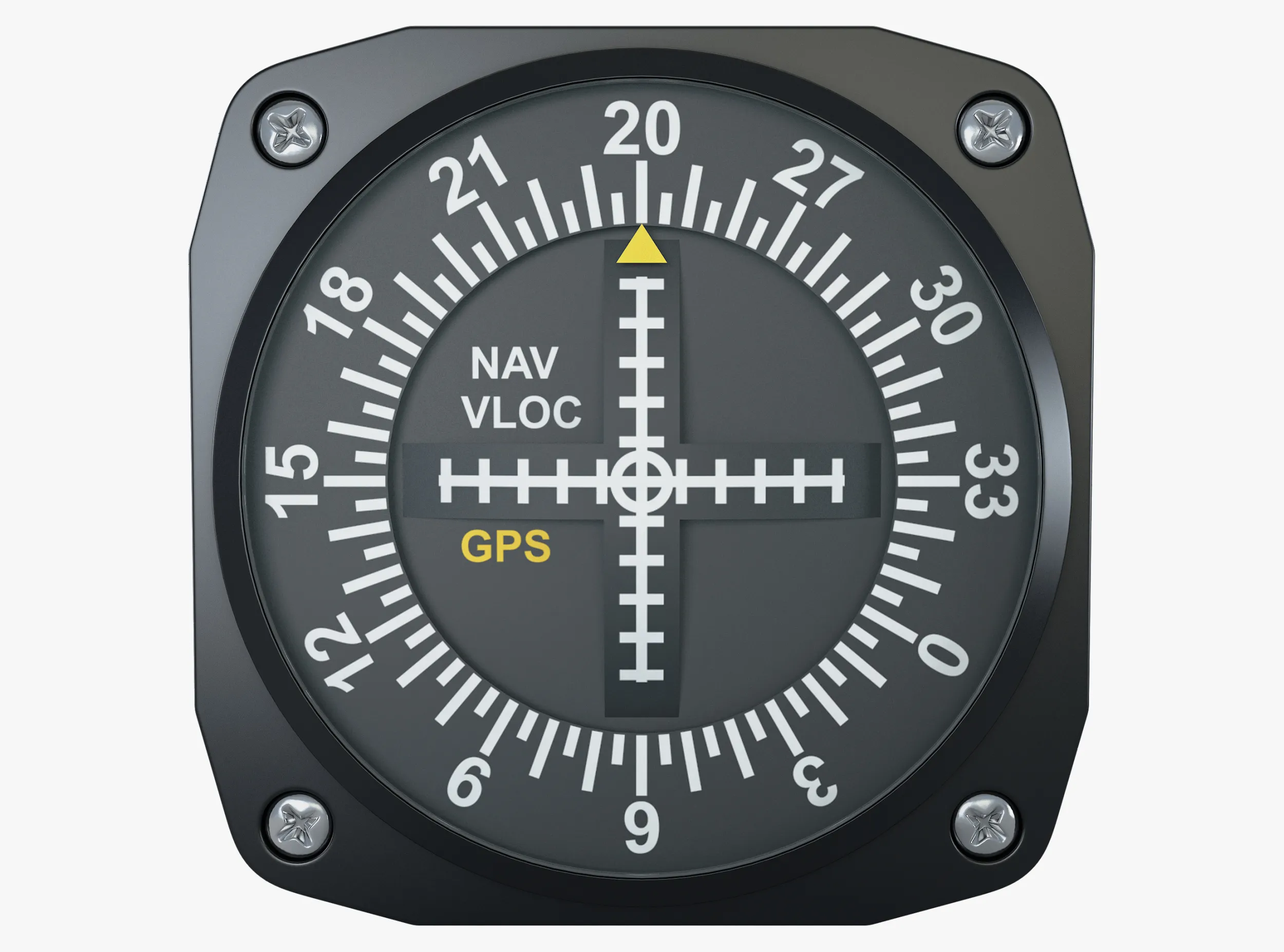 Aircraft Horizontal Situation Indicator M1 3D Model .c4d .max .obj .3ds .fbx .stl .blend