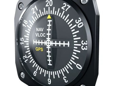 Aircraft Horizontal Situation Indicator M1 3D Model