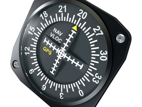 Aircraft Horizontal Situation Indicator M1 3D Model