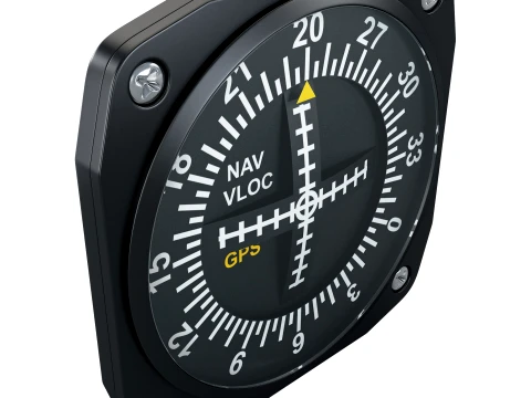 Aircraft Horizontal Situation Indicator M1 3D Model
