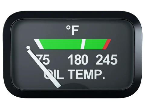 Medidor de temperatura do &oacute;leo de aeronave M1 Modelo 3D