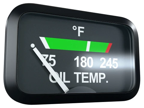 Aircraft Oil Temperature Gauge M1 3D Model