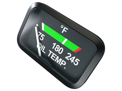 Aircraft Oil Temperature Gauge M1 3D Model