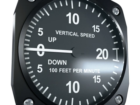 Aircraft Vertical Speed Indicator M1 3D Model
