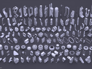 hardsurface random kit v1 3D Модель